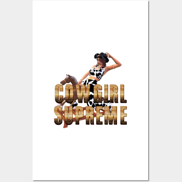 Cowgirl Supreme Wall Art by teepossible